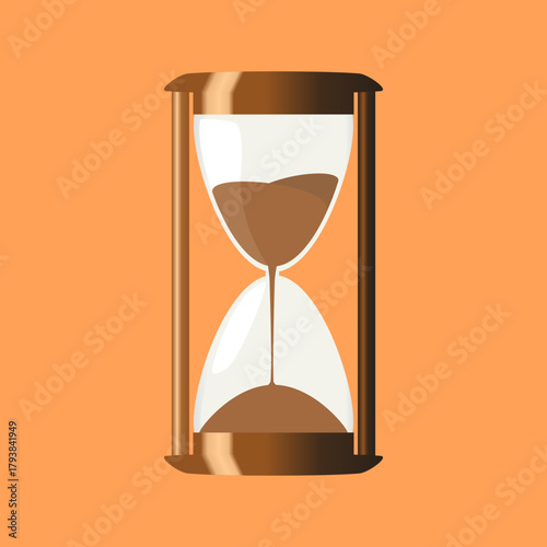 hourglass vector illustration with reflection