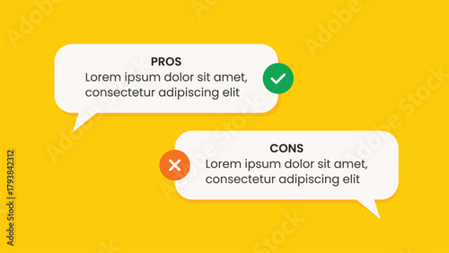 Pros vs Cons Comparison Infographic