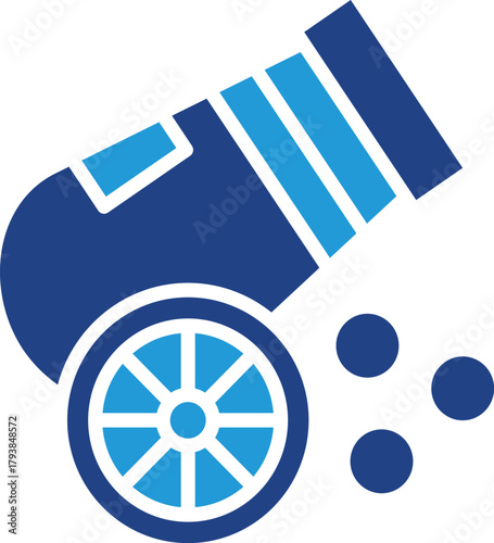 An antique military weapon with a large barrel and wooden wheels symbolizes strength, defense, and combat from a bygone era.