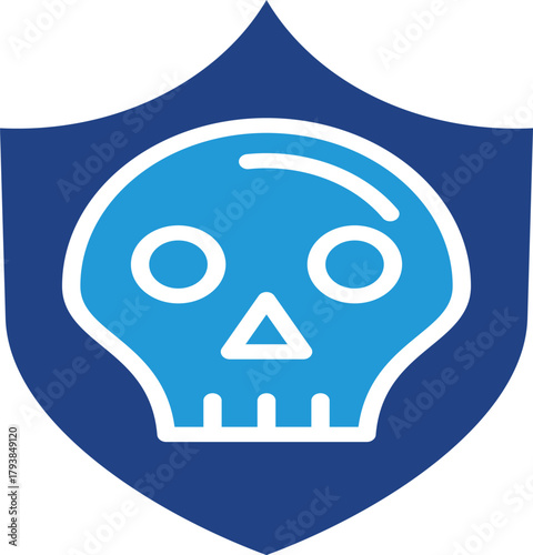 The skull and crossbones icon, in the form of a coat of arms, is used to represent lethal substances, security threats, or elite military units.