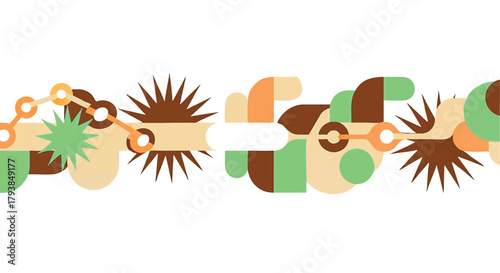 Modern geometric pattern design with abstract shapes for digital artwork