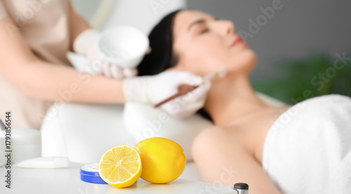 Fresh lemon and facial crea...