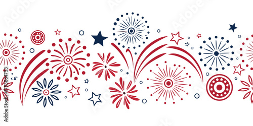 Fastival fireworks silhouette set on transparent Background. Fireworks vector. Christmas and New year fireworks elements on transparent Background