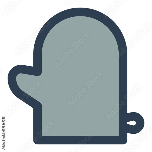 oven mitt filled outline icon