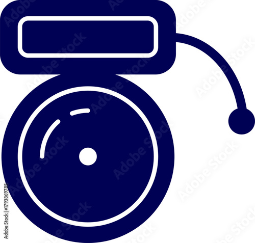 Fire bell Silhouette vector. Icon of fire alarm bell. bell icon for illustration. 