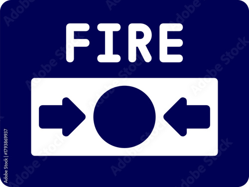 Fire alarm call point sign vector illustration. vector of Fire alarm switch for emergency fire break out. fire alarm line icon