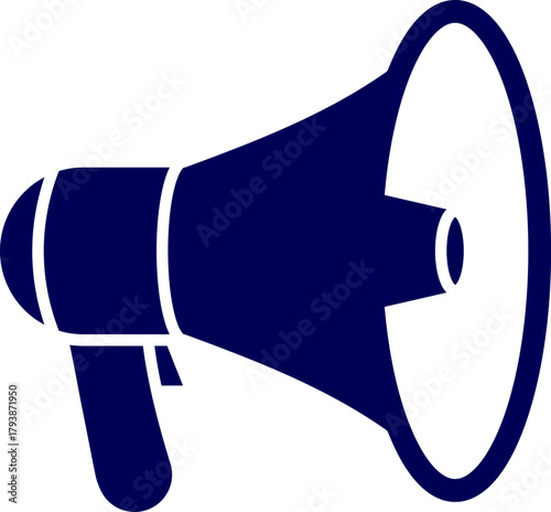 Silhouette Vector of megaphone. Solid Megaphone speaker for announce, advertising, promotion, and Grand sale. silhouette of megaphone loudspeaker icon vector illustration. bullhorn megaphone icon