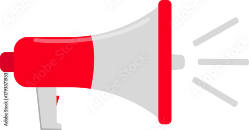 Vector of megaphone. Megaphone speaker for announce, advertising, promotion, and Grand sale. Bullhorn megaphone vector illustration. 