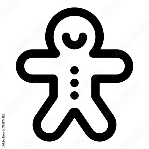 gingerbread outline icon