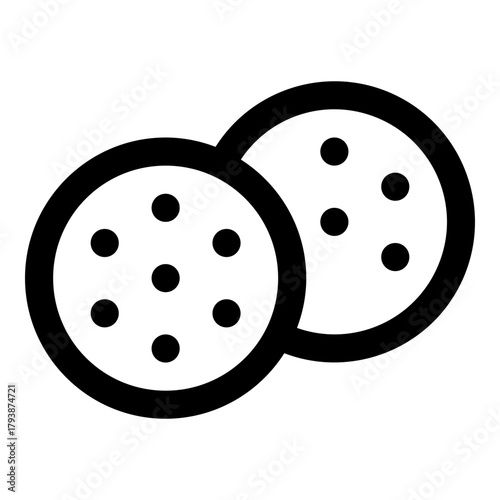 biscuit outline icon
