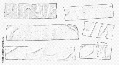 Elevate your designs with this versatile collection of vintage style tape elements