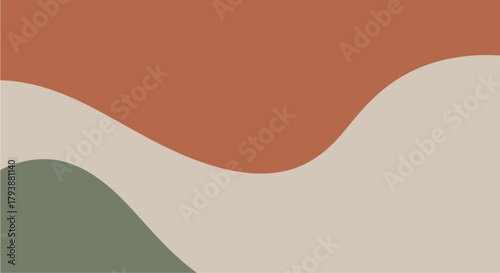 Abstract Earth Tones A Modern, Minimalist Design with Organic Shapes and Warm Colors for Digital and Print