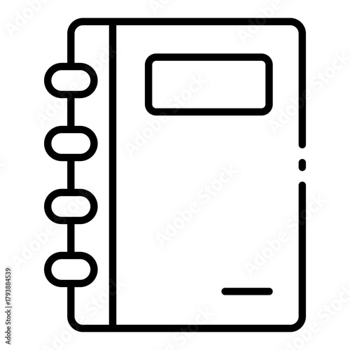 notebook icon for note taking, school, study