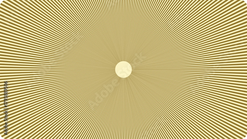 Hypnotic golden radial pattern with repeating geometric shapes and optical illusion