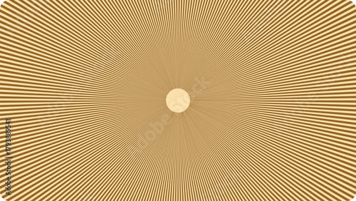 Intricate golden psychedelic fractal pattern with radial symmetry and starburst effects