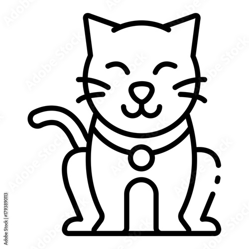cat icon for pet, animal, domestic life