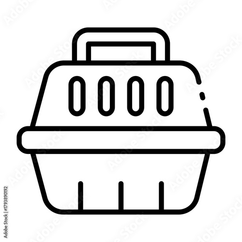 pet carrier icon for transport, travel, safety