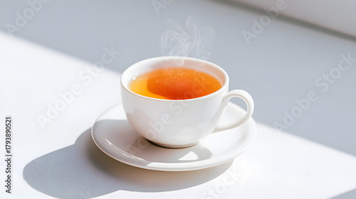 hot tea cup, generation AI 