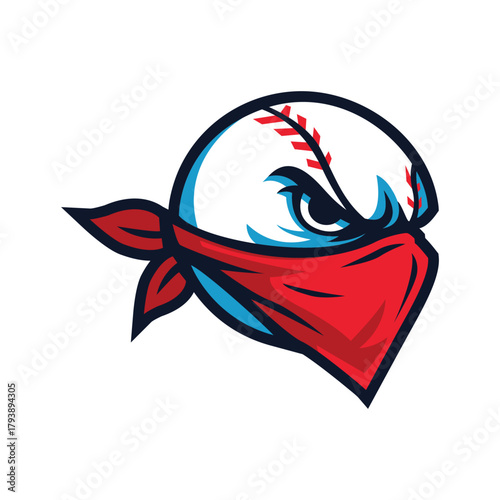 Baseball bandit illustration