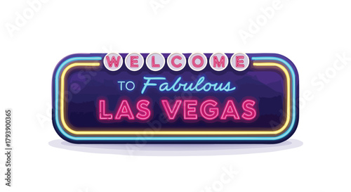 Vibrant Neon Sign Celebrating the Allure of Las Vegas Entertainment Scene