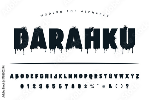 Tumpah Darahku stylish Font and Alphabet abcd font vector design
