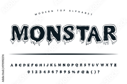 Mr.Monstar stylish Font and Alphabet abcd font vector design