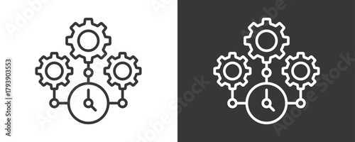 Efficiency Icon Set Vector Collection Isolated In Black And White