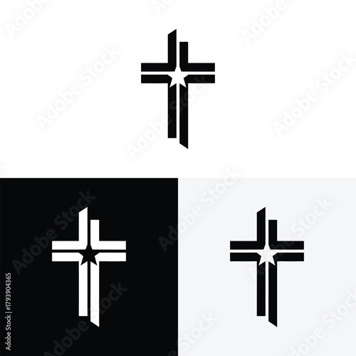 church logo vector icon illustration