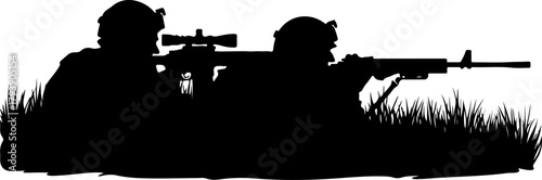 silhouette of a soldier with gun, silhouette, gun, soldier, rifle, military, weapon, war, black, person, people, illustration, vector, army, armed, shoot, shooter, music, shooting, aiming