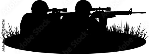silhouette of a soldier with gun, silhouette, gun, soldier, rifle, military, weapon, war, black, person, people, illustration, vector, army, armed, shoot, shooter, music, shooting, aiming