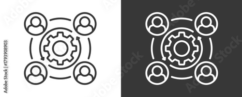 Lean Management Icon Set Vector Collection Isolated In Black And White