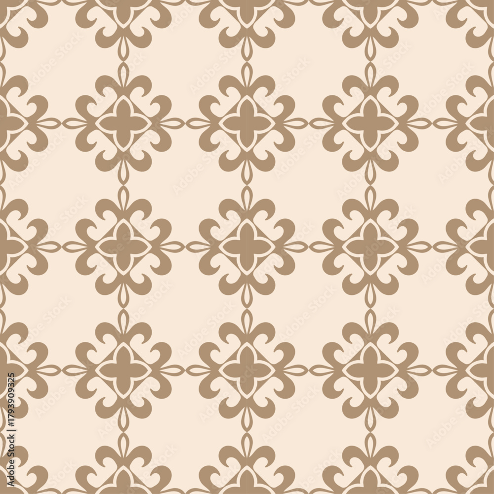 Fototapeta premium brown seamless vintage pattern texture vector ornamental design
