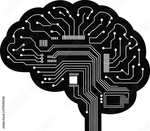 Digital brain circuitry symbolizing artificial intelligence