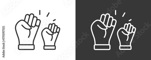 Empowerment Icon Set Vector Collection Isolated In Black And White