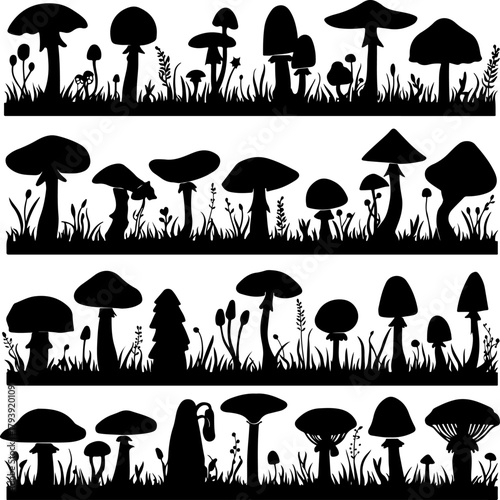 set of mushrooms