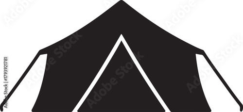 Desert tent silhouette vector