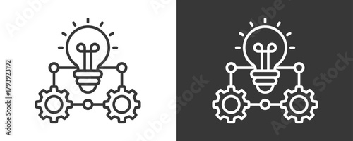 Innovation Icon Set Vector Collection Isolated In Black And White