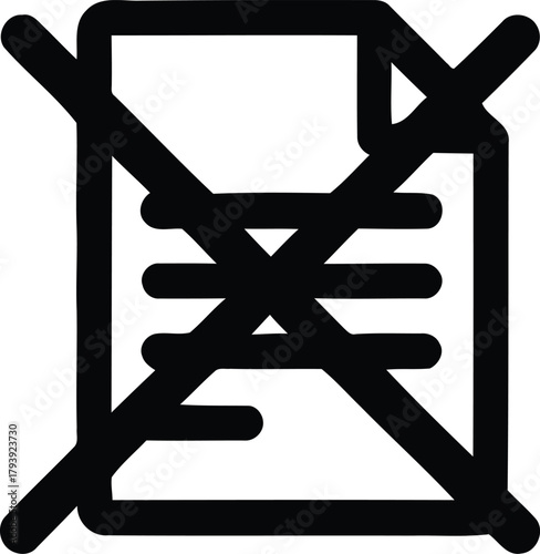 Prohibition symbol for not stacking items