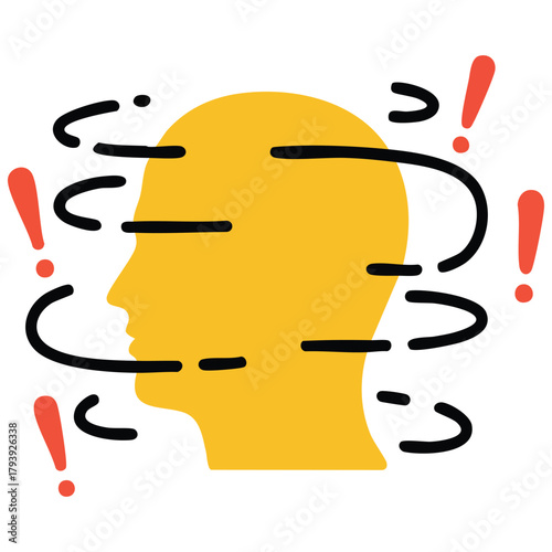 Mental strength and stress management icon isolated vector illustration on white background