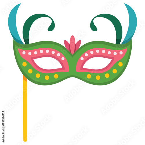 Masquerade mask doodle vector illustration isolated vector illustration on white background