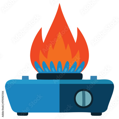 Lab equipment science burner tool isolated vector illustration on white background