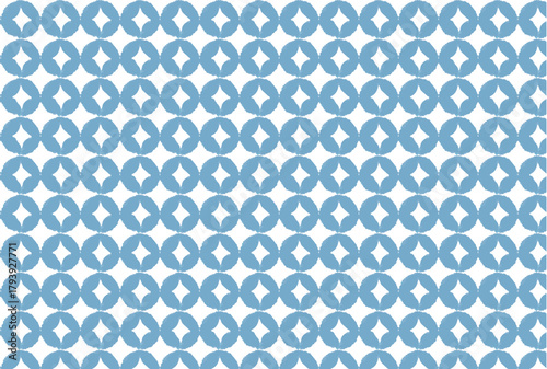 手描き水彩の七宝模様シームレス背景素材