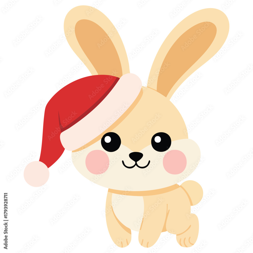 Fototapeta premium Rabbit cartoon vector animal wildlife isolated vector illustration on white background