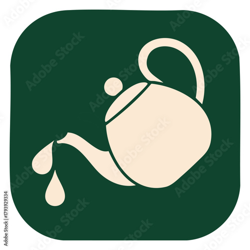 Jug square rounded icon vector illustration isolated on white background