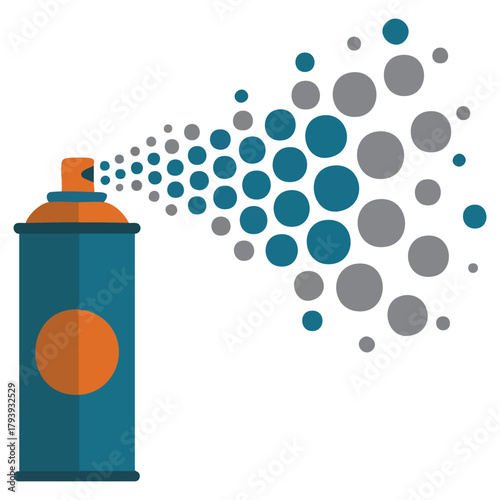 Aerosol spray paint can icon isolated vector illustration on white background