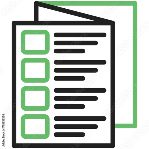 Checklist Document: An illustrated checklist document, meticulously organized with rows, presenting an ordered collection of tasks. Symbol of productivity.