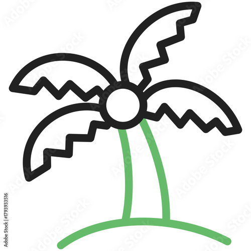 Tropical Paradise in Silhouette: A stylized silhouette of a palm tree, its fronds reaching towards the sun, evokes the essence of a tropical escape.