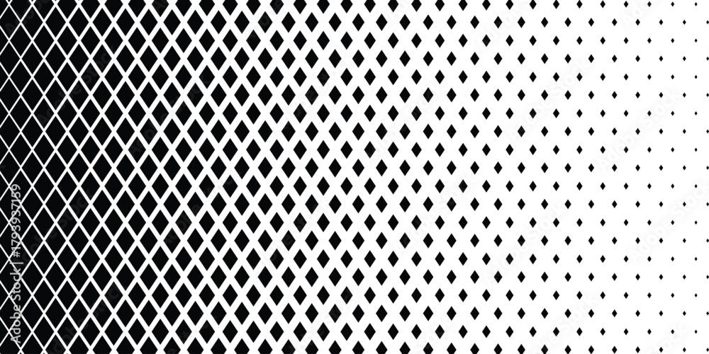 Foto simple black rhombus halftone pattern for banner poster background