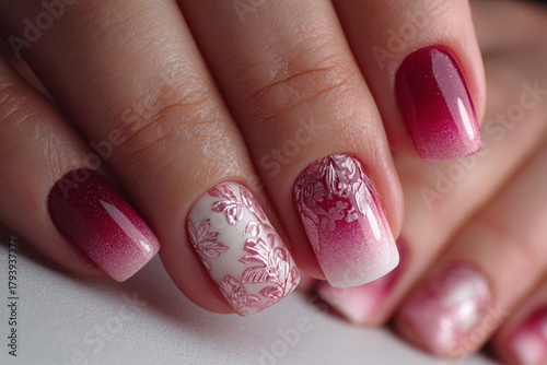 Colorful Gel Nail Art for Stylish Young Women