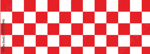 red white checkered seamless background. Red white graphic resource checkered pattern Vector